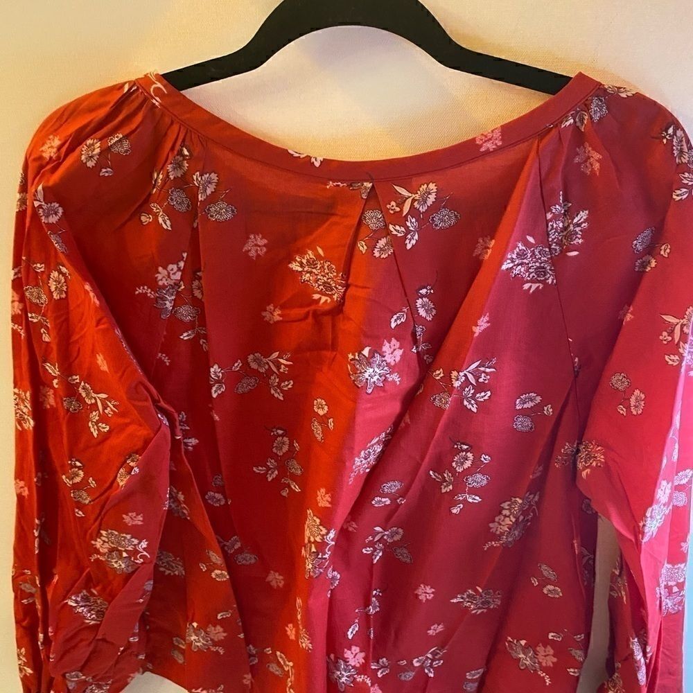 Universal Thread long sleeve printed Top - Red -S - Picture 5 of 7